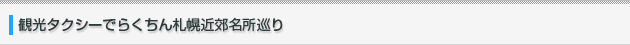 観光タクシーでらくちん札幌近郊名所巡り